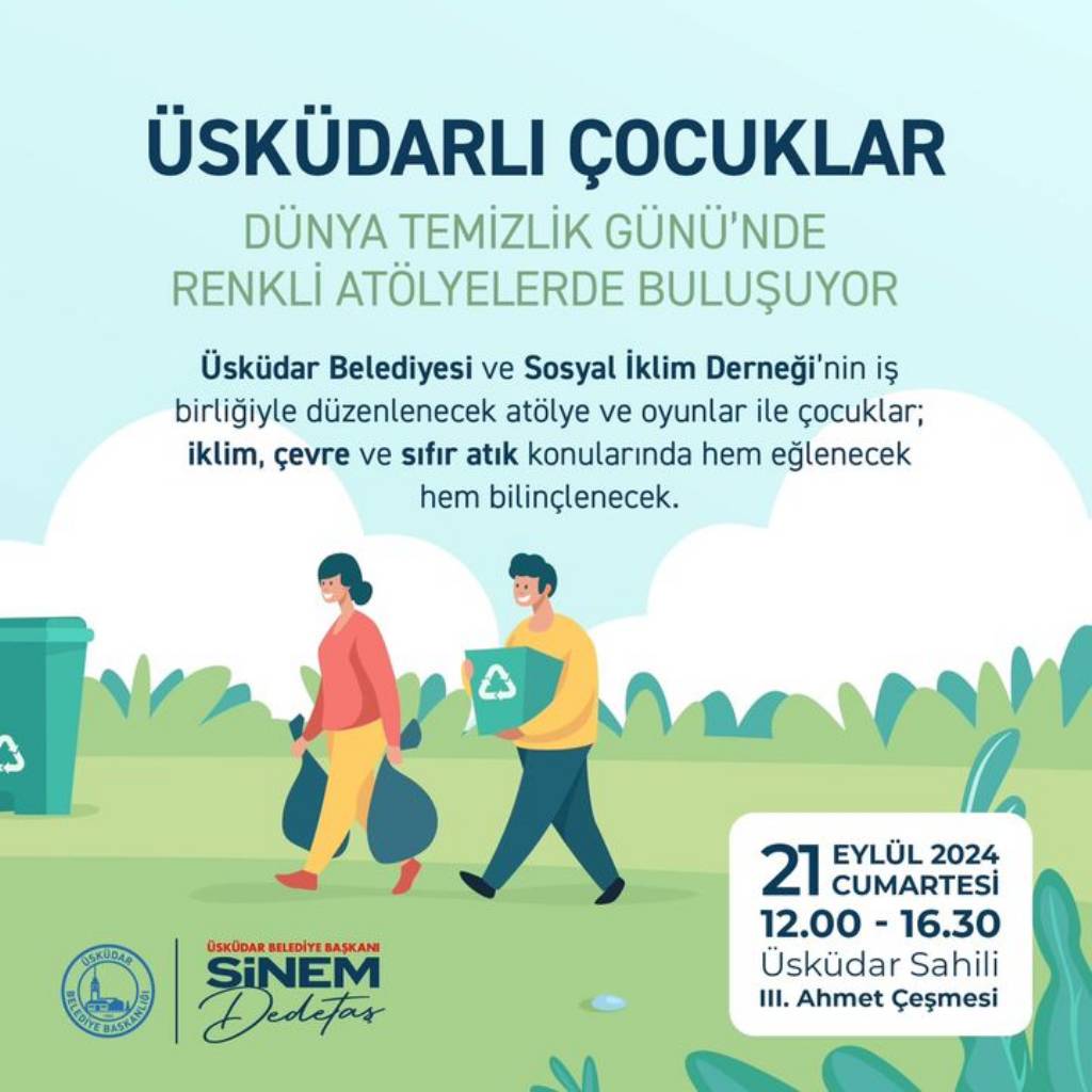 Üsküdar'da Çocuklar Dünya Temizlik Günü'nde Atölyelerde Buluşuyor